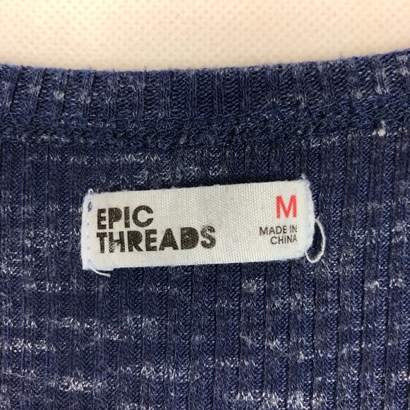 Epic Threads 3/4 Sleeve Open Front Marled Cardigan Size M - Picture 4 of 5